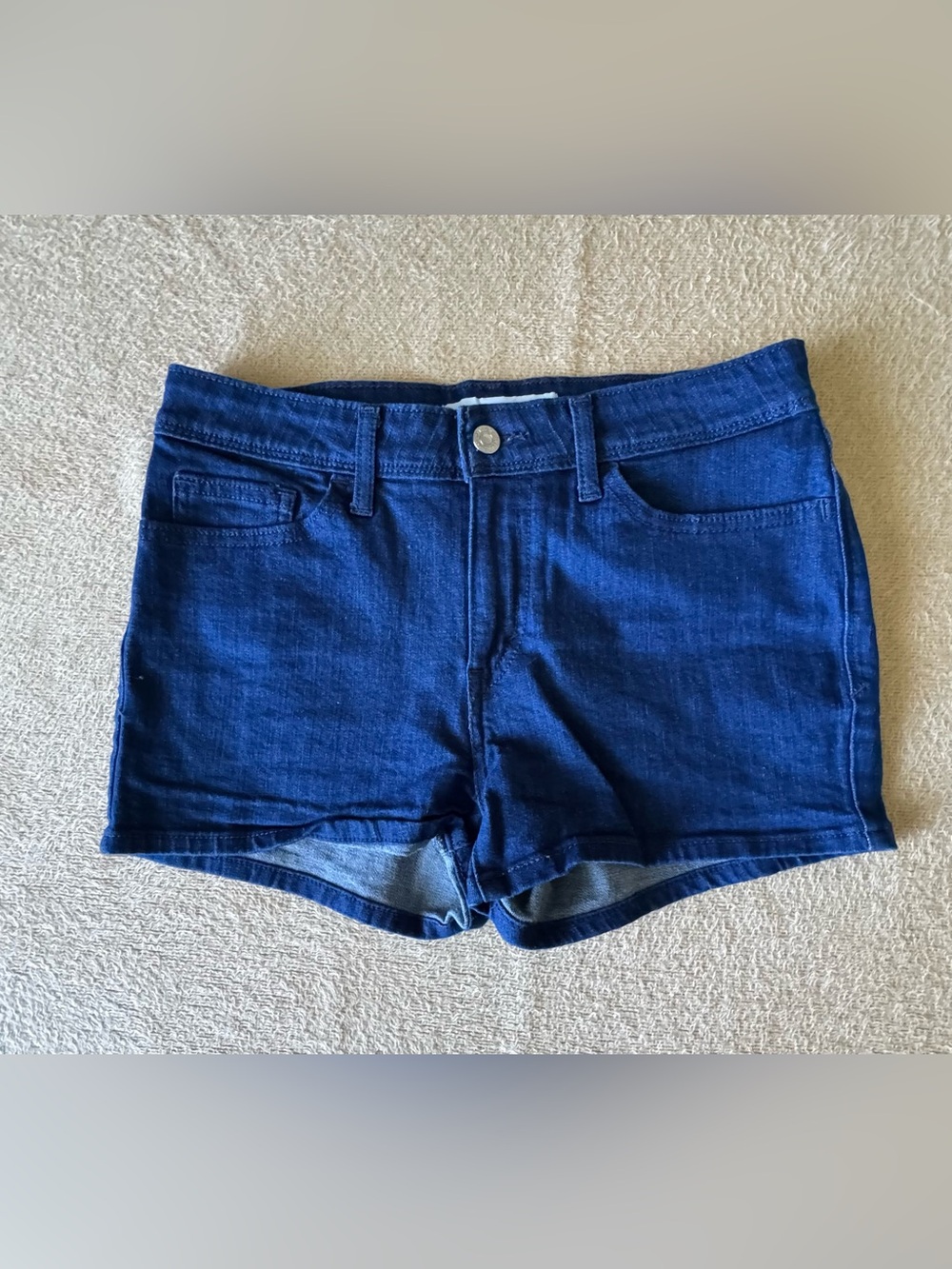 Levi's Dark Blue Denim Shortie Shorts
